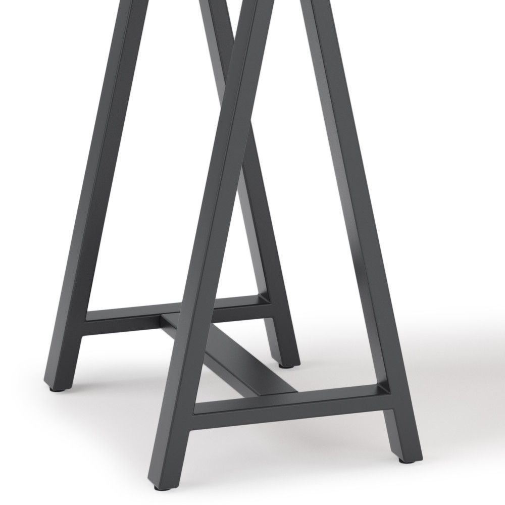 Sawhorse - Solid Walnut Veneer And Small Desk - Dark Brown