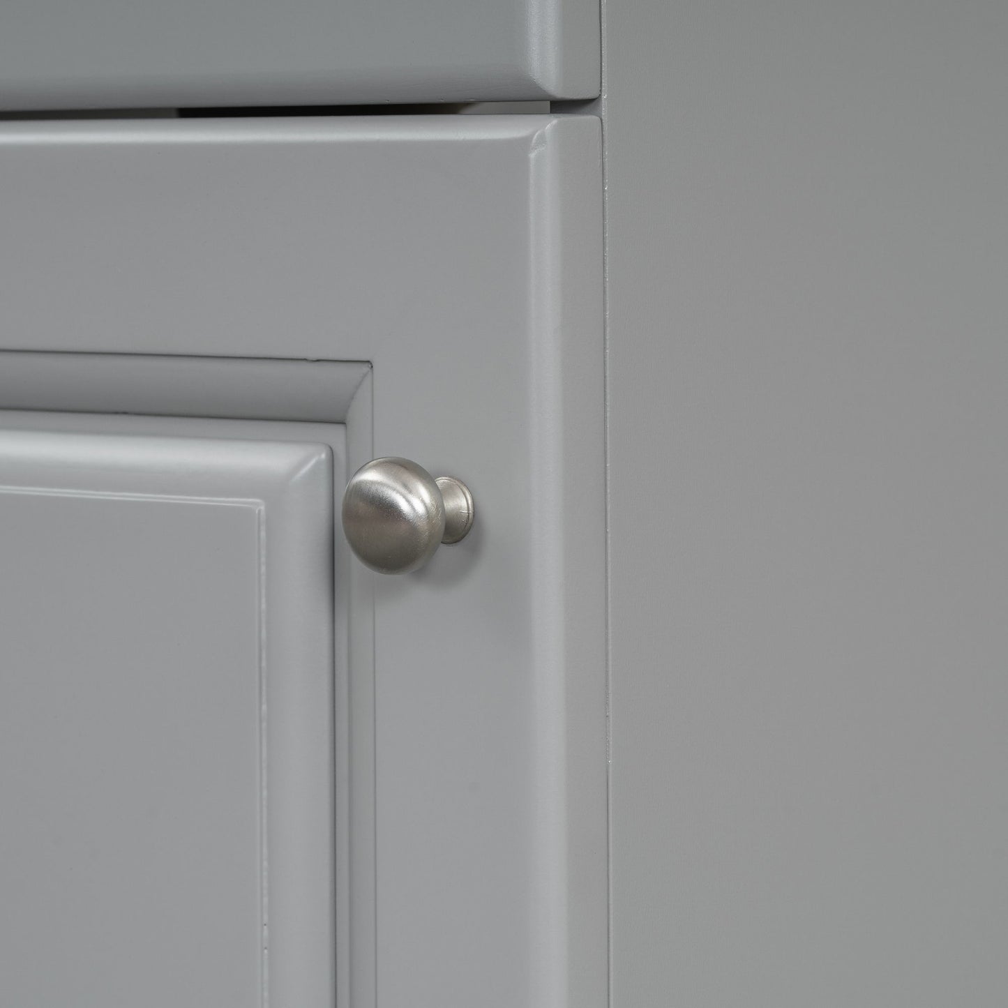 Bathroom Vanity With Sink, Vanity Cabinet With Door Shelf And Adjustable Shelf - Gray
