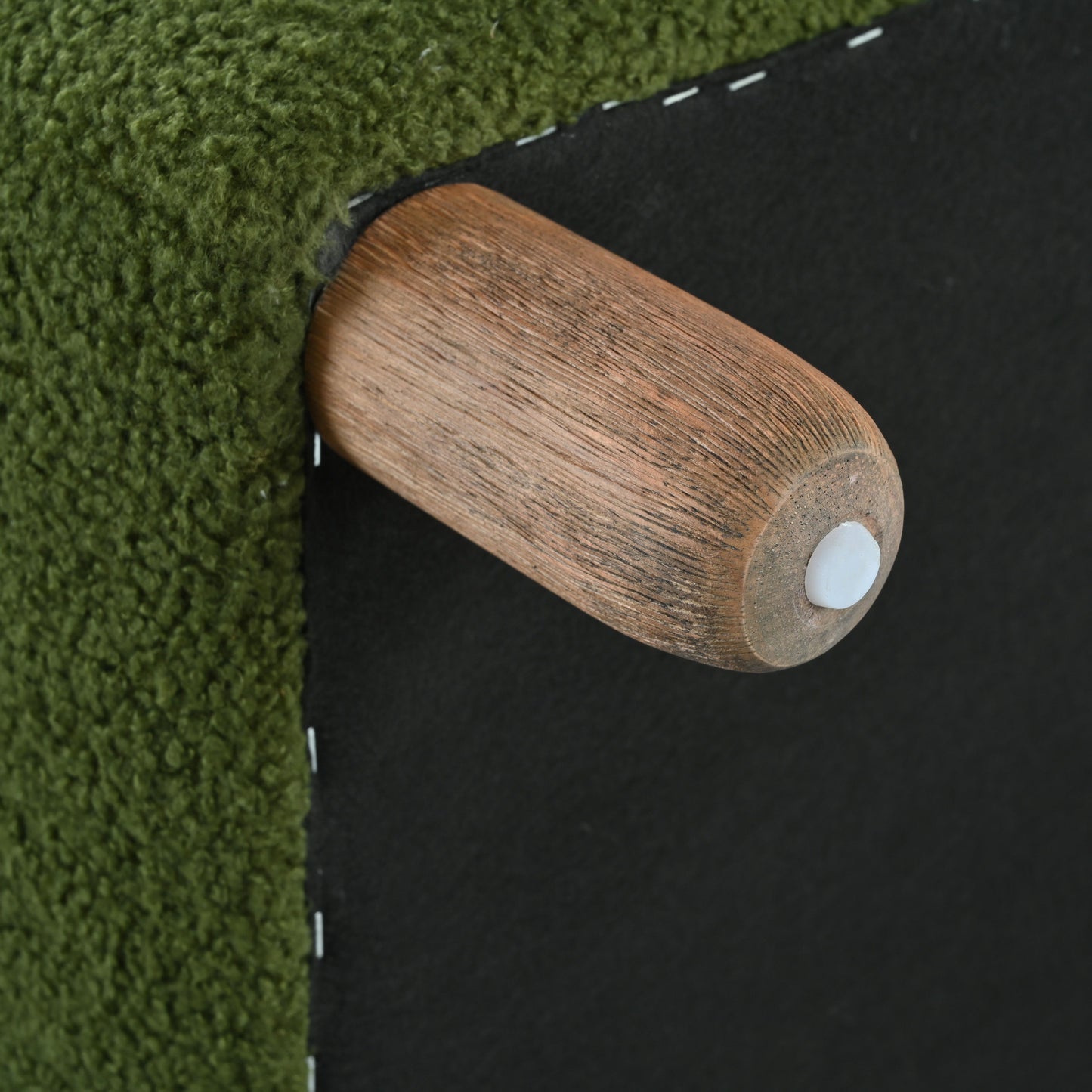 Elegant Ottoman With Comfortable Cushion And High Quality Upholstery - Dark Green