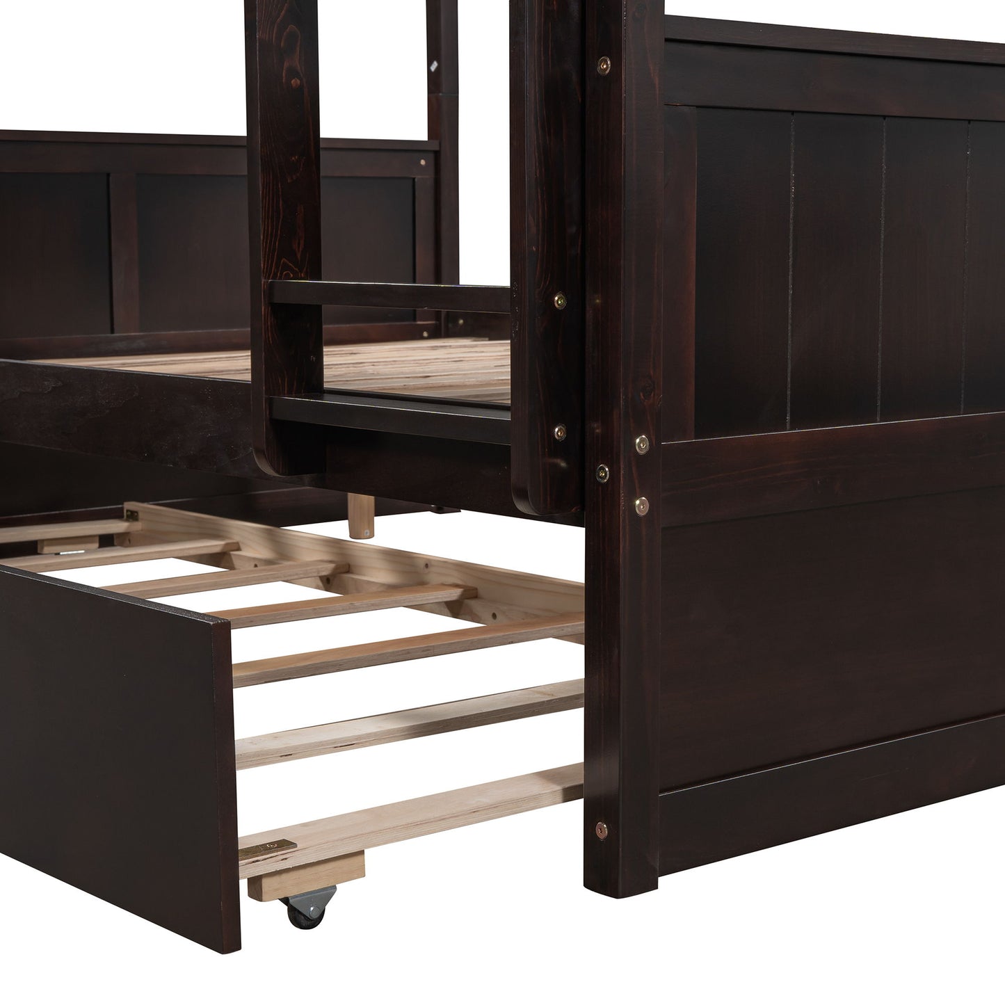 Full Over Full Bunk Bed With Twin Size Trundle - Espresso