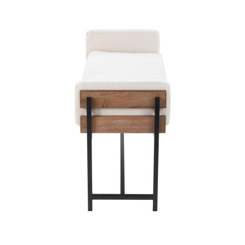 Kari - Farmhouse Bench - Black / Brown / Cream