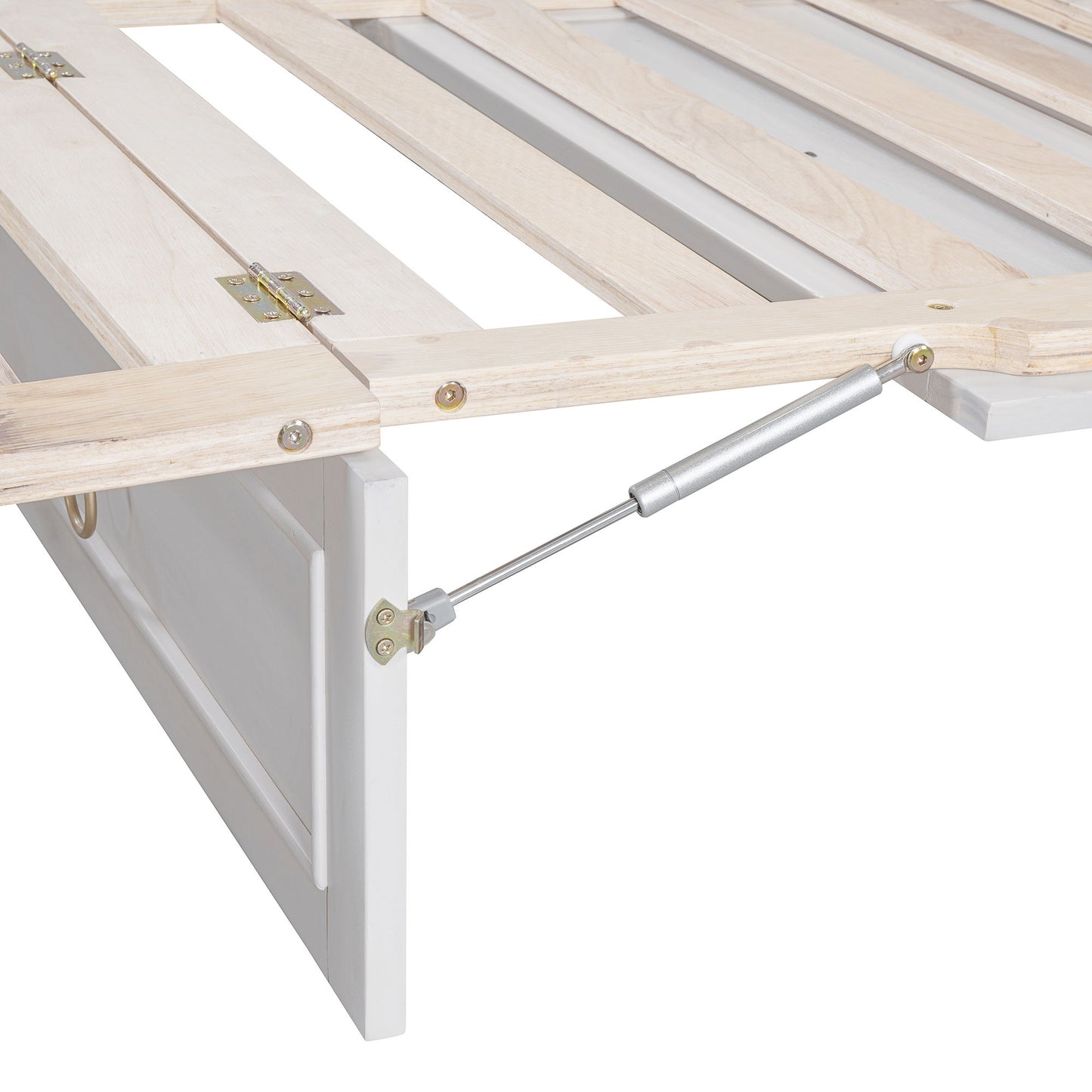 Queen Murphy Bed Elegantly Designed With Large Drawers - White