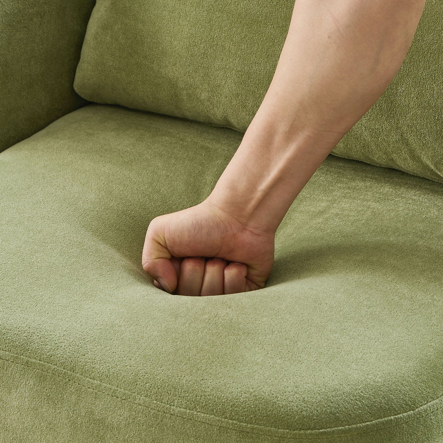 360ÔøΩÔøΩ Swivel Chair, Accent Barrel Armchair, Upholstered With Curved Design - Green