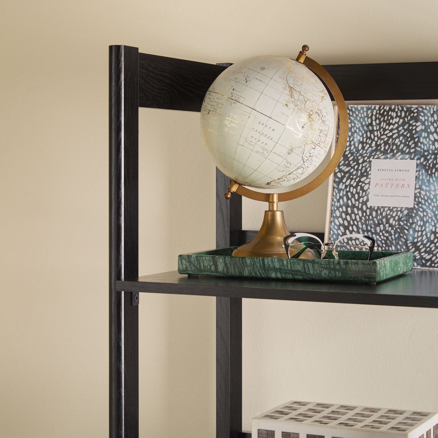 Transitional Narrow Bookshelf With Drawer On Bottom - Black