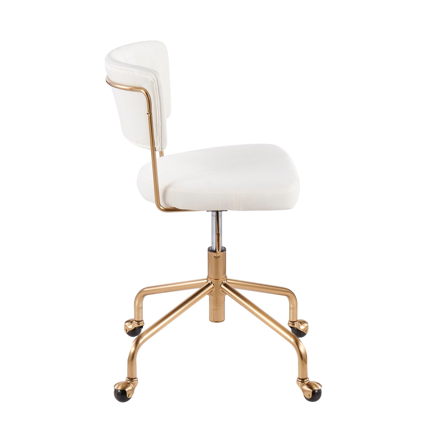 Tania - Contemporary Task Chair - Gold / Cream