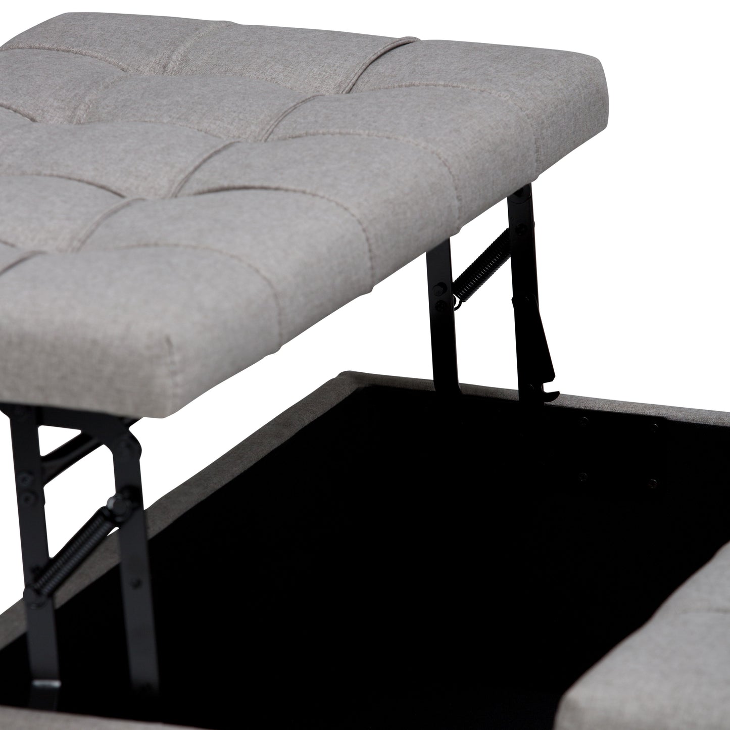 Harrison - Coffee Table Storage Ottoman - Dove Gray