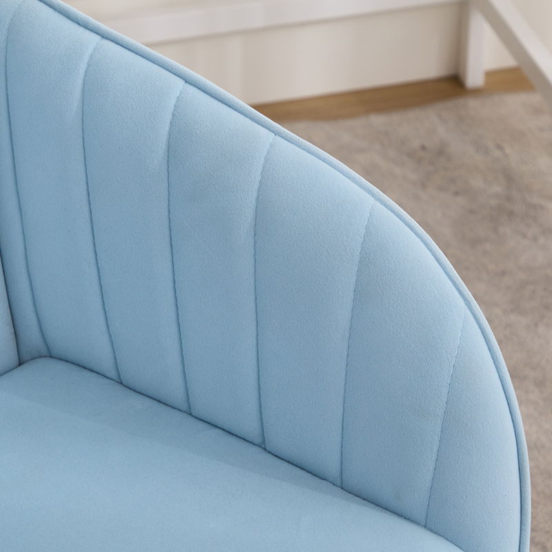 Adjustable Office Chair, Home Bedroom, Ergonomic Swivel Chair, Backrest Seat, Comfortable For Long Sitting - Baby Blue