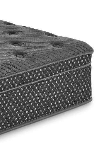 13" Twin Long Quilted Eurotop Hybrid Mattress, Plush - Gray