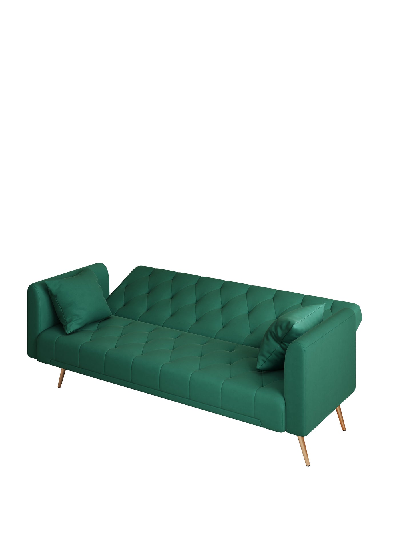 Convertible Double Folding Living Room Sofa Bed - Green