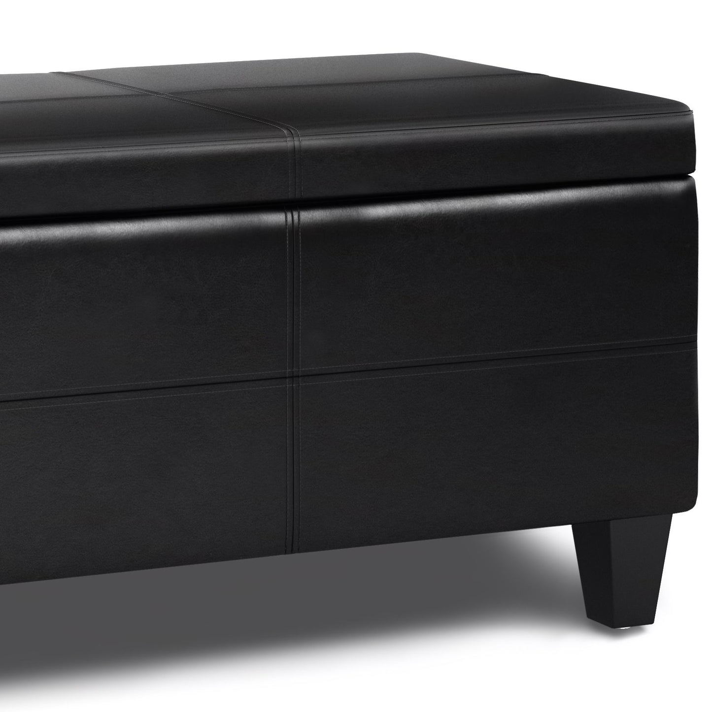 Afton - Storage Ottoman Bench - Midnight Black