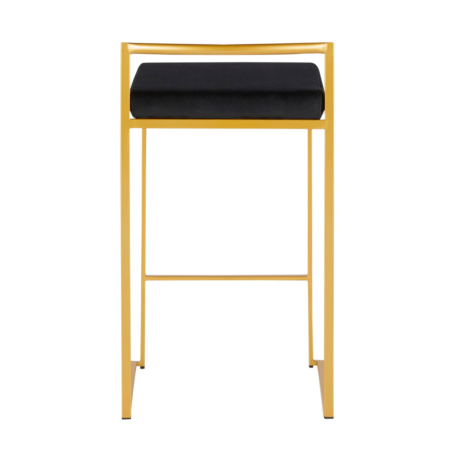 Fuji - Contemporary Counter Stool (Set of 3) - Gold / Black