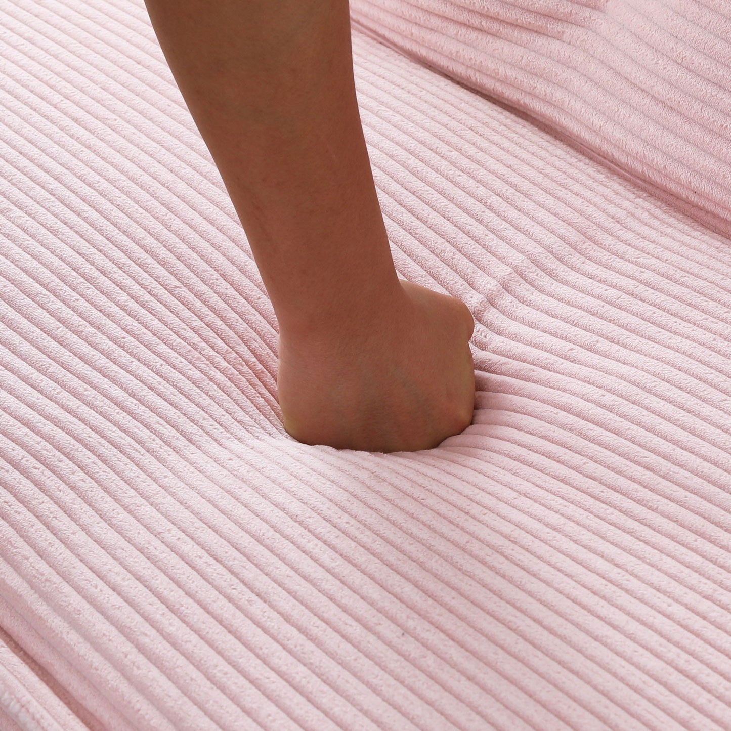Modern Sofa Bed - Black / Beige / Pink