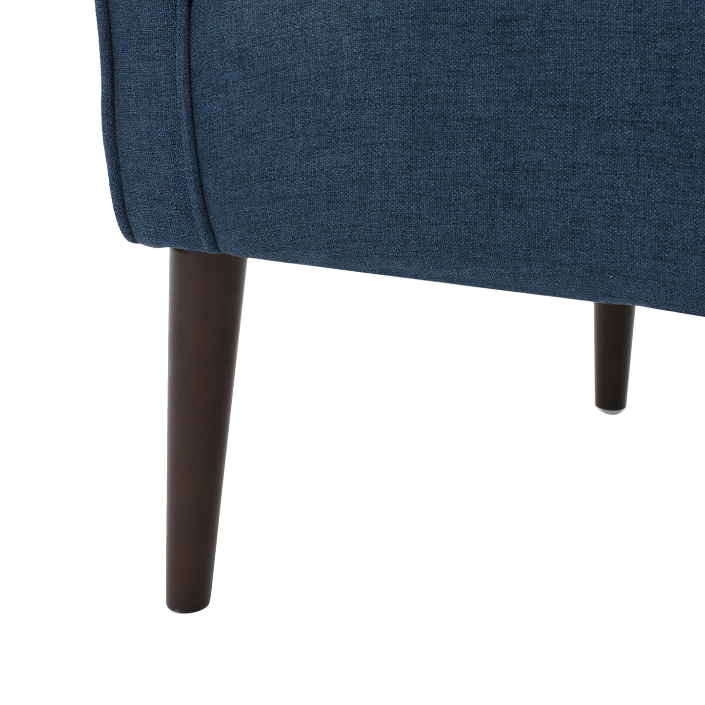 Contemporary Upholstered Club Chair With Button Tufting - Navy Blue