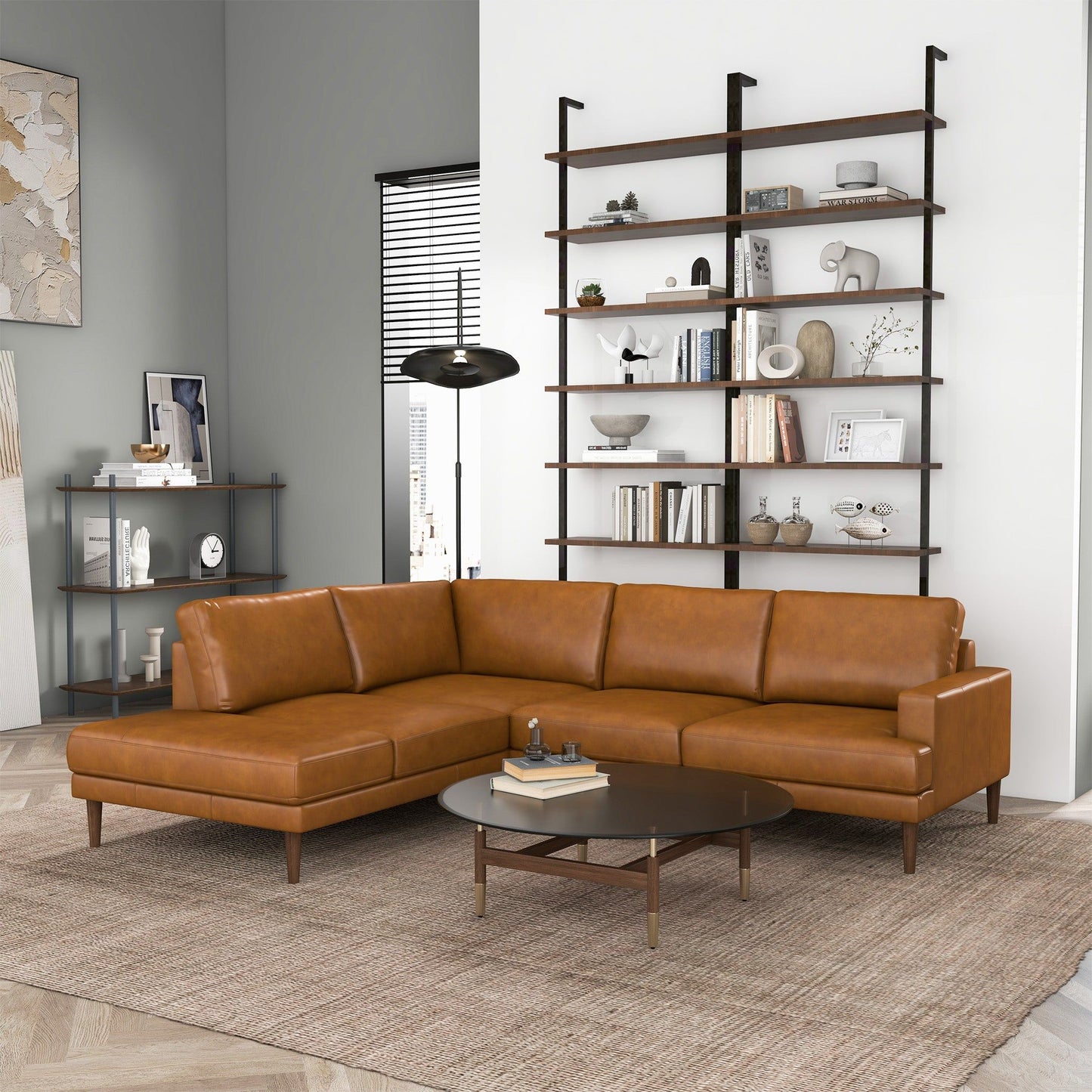 Corbin - Left Facing Sectional Sofa - Tan