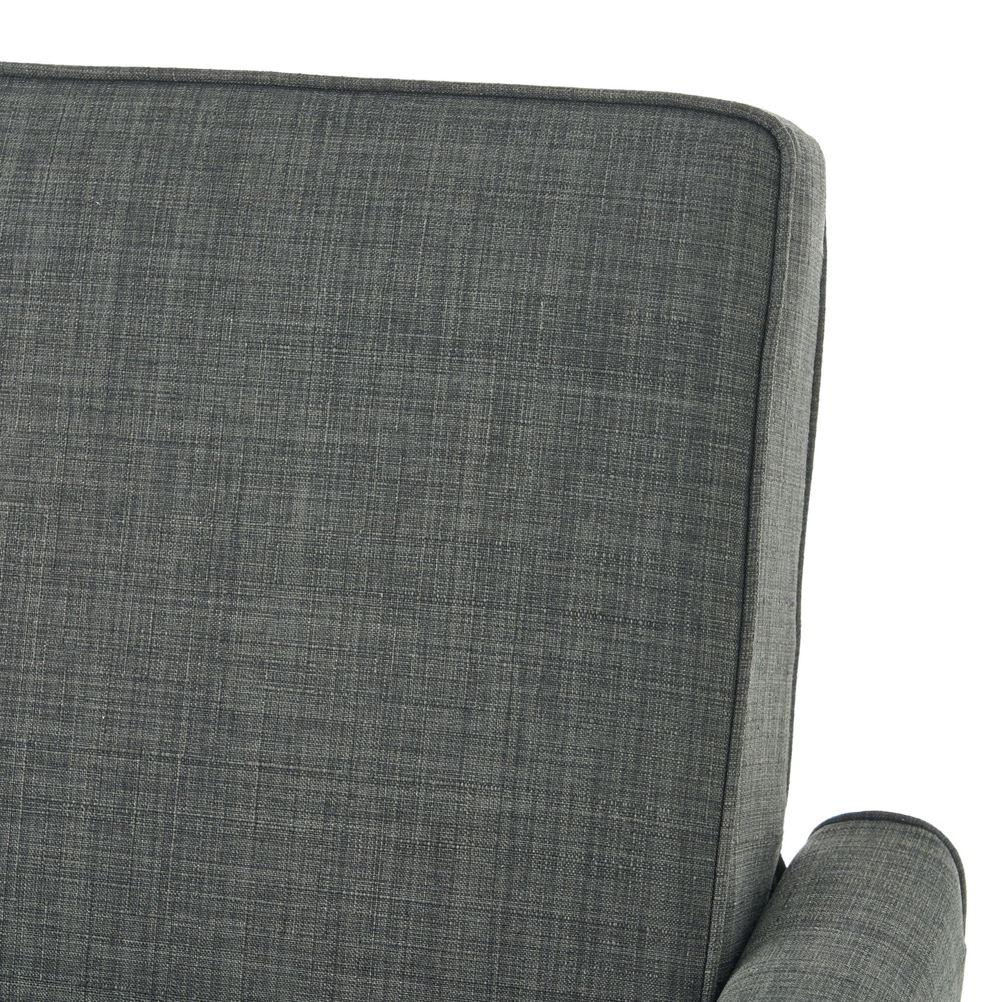 Linen Push Back Chair For Elegant Home - Dark Gray
