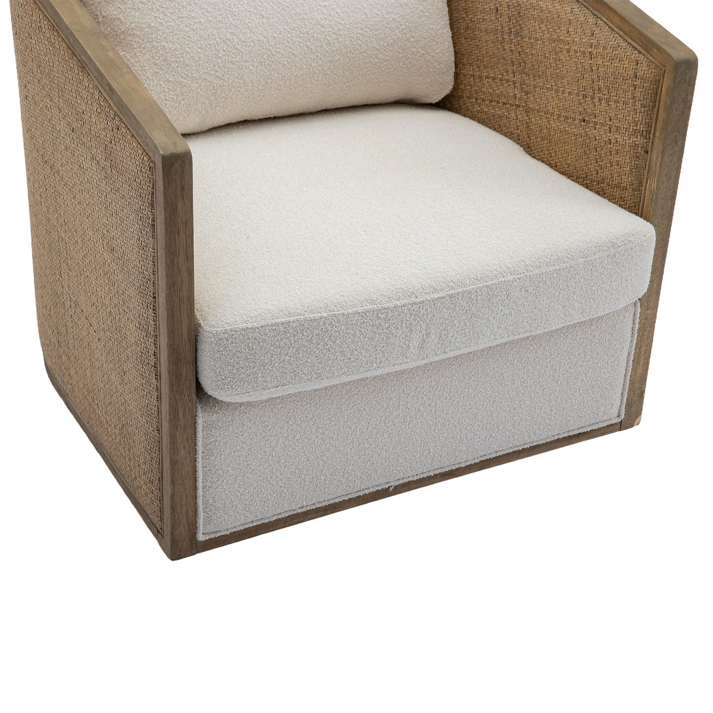 Swivel Barrel Chair, Comfy Round Accent Sofa Chair With 360 Degree Swivel, Leisure Arm Chair For Living Room, Nursery, Hotel, Bedroom, Office, Lounge - Beige