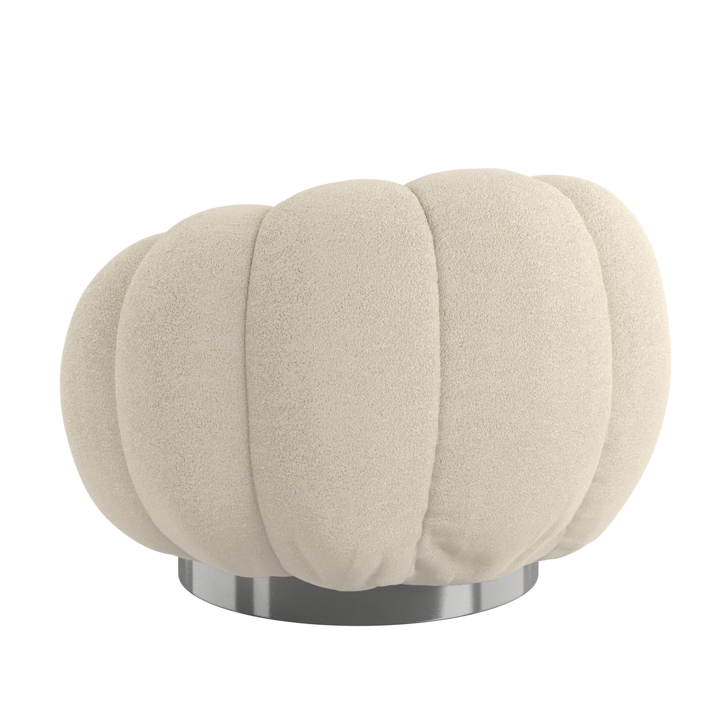Lillie - Pumpkin Swivel Accent Chair - White