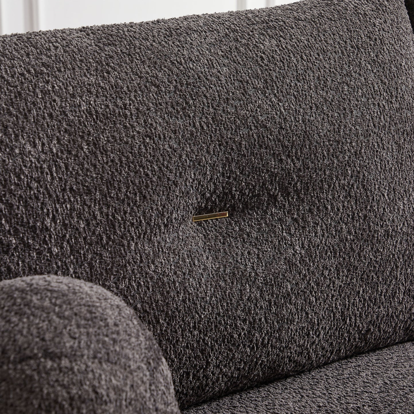 Lamb's Wool 2 Seater Cushion Sofa Comfortable Sofa For Living Room Bedroom And Other Casual Spaces Lamb's Wool Sofa With 2 Cushions And 2 Ball Pillows (Set of 2) - Gray
