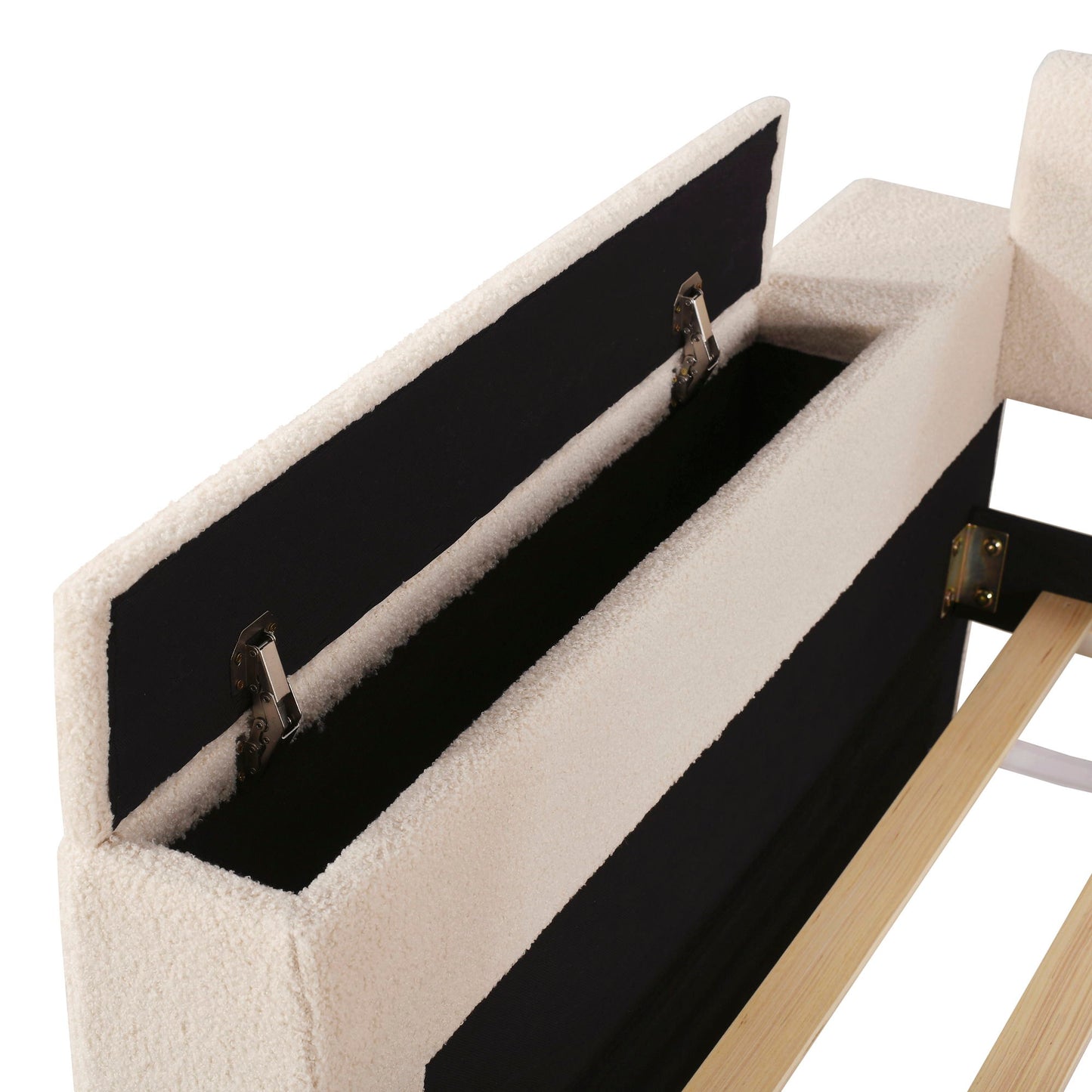 Twin Size Upholstered Daybed With Storage Armrests, Trundle And Latest Integrated Bluetooth Audio System - Beige