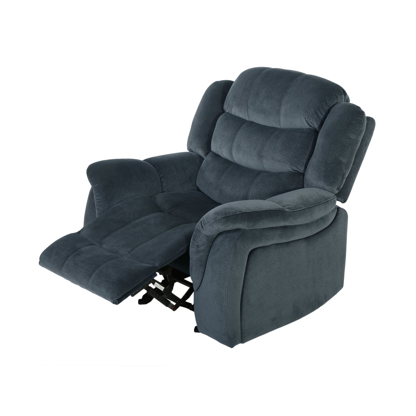 Classic Design, Plush, Glider Recliner - Steel Gray