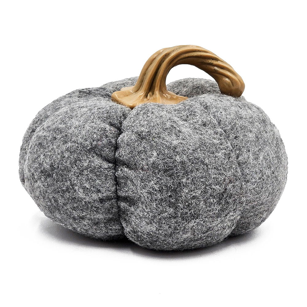 Pumpkin Ornament Decor For Holiday Harvest Festival Fall Festival & Thanksgiving (Set of 3) - Gray