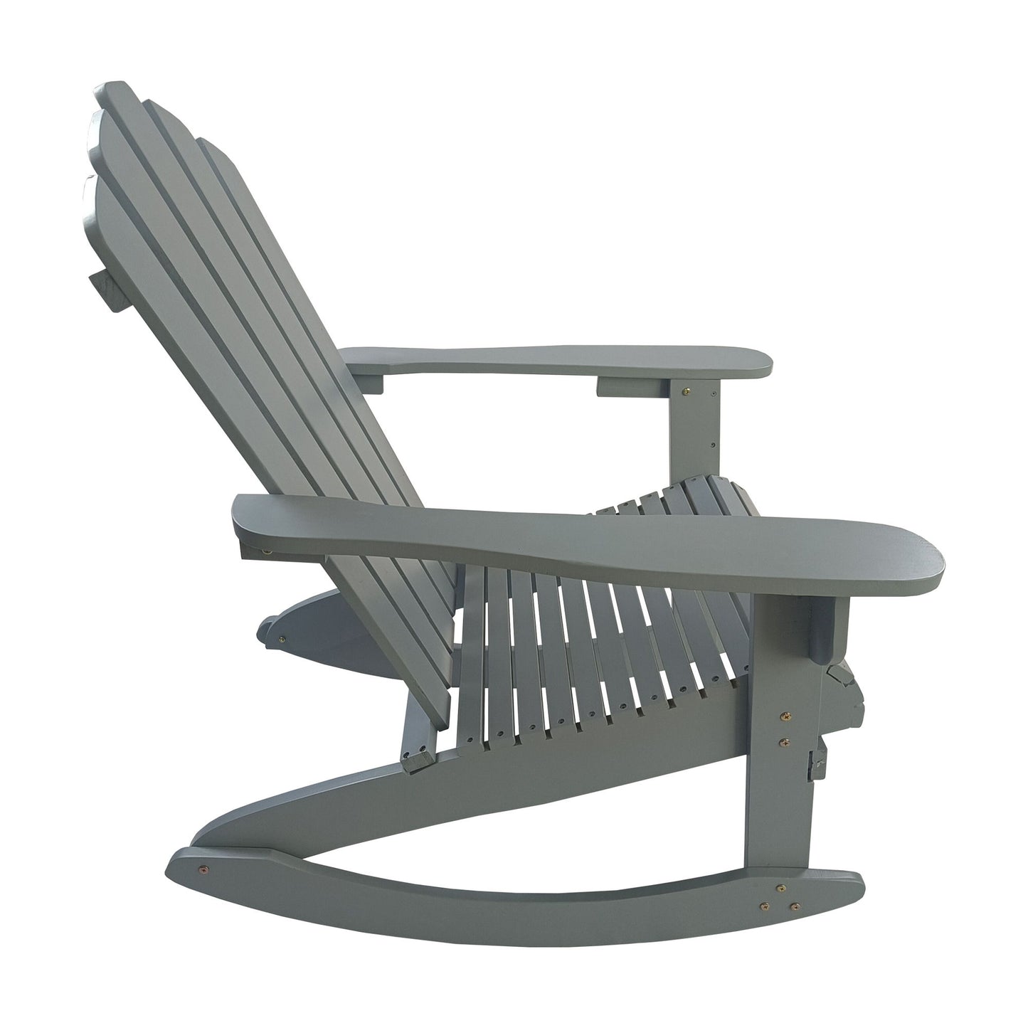 Reclining Outdoor Rocking Adirondack Chair - Walnut