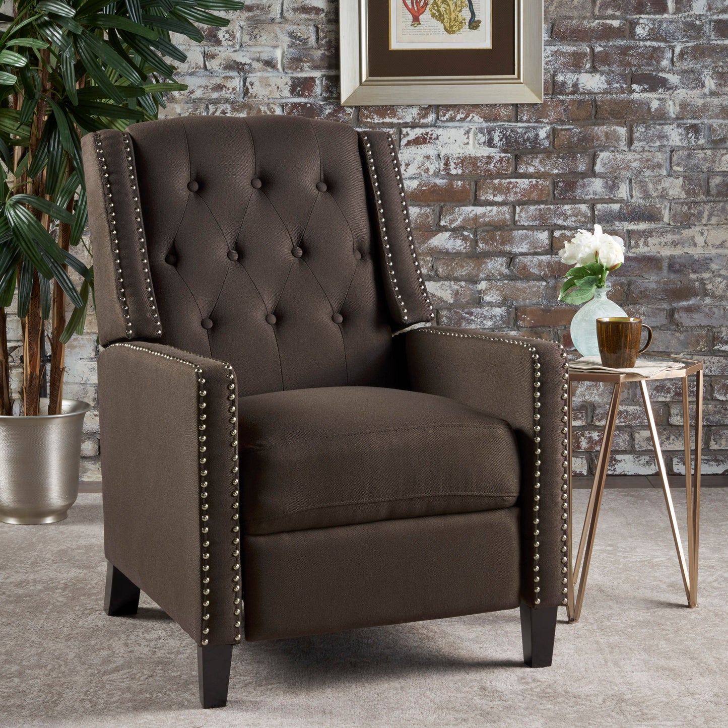 Classic Push Back Chair - Coffee