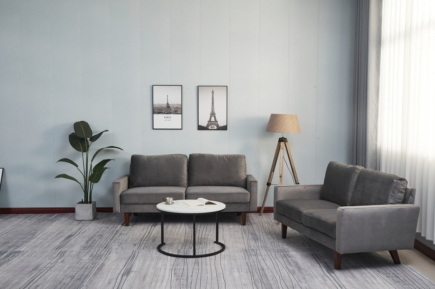 Plush Comfort Loveseat - Gray