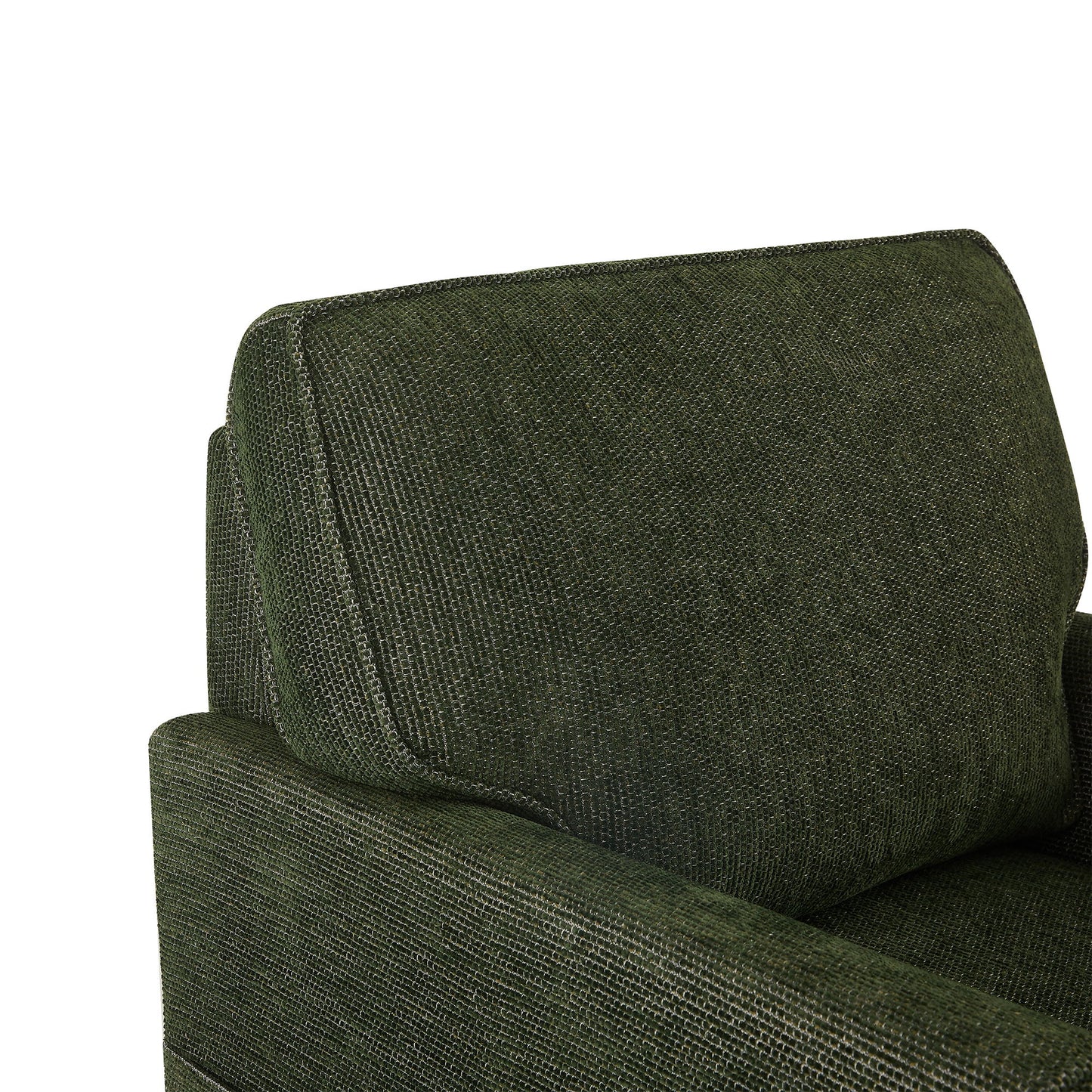 360ÔøΩÔøΩ Swivel Chair Accent Barrel Armchair With Side Pockets, Chenille Upholstery, Compact Size - Green