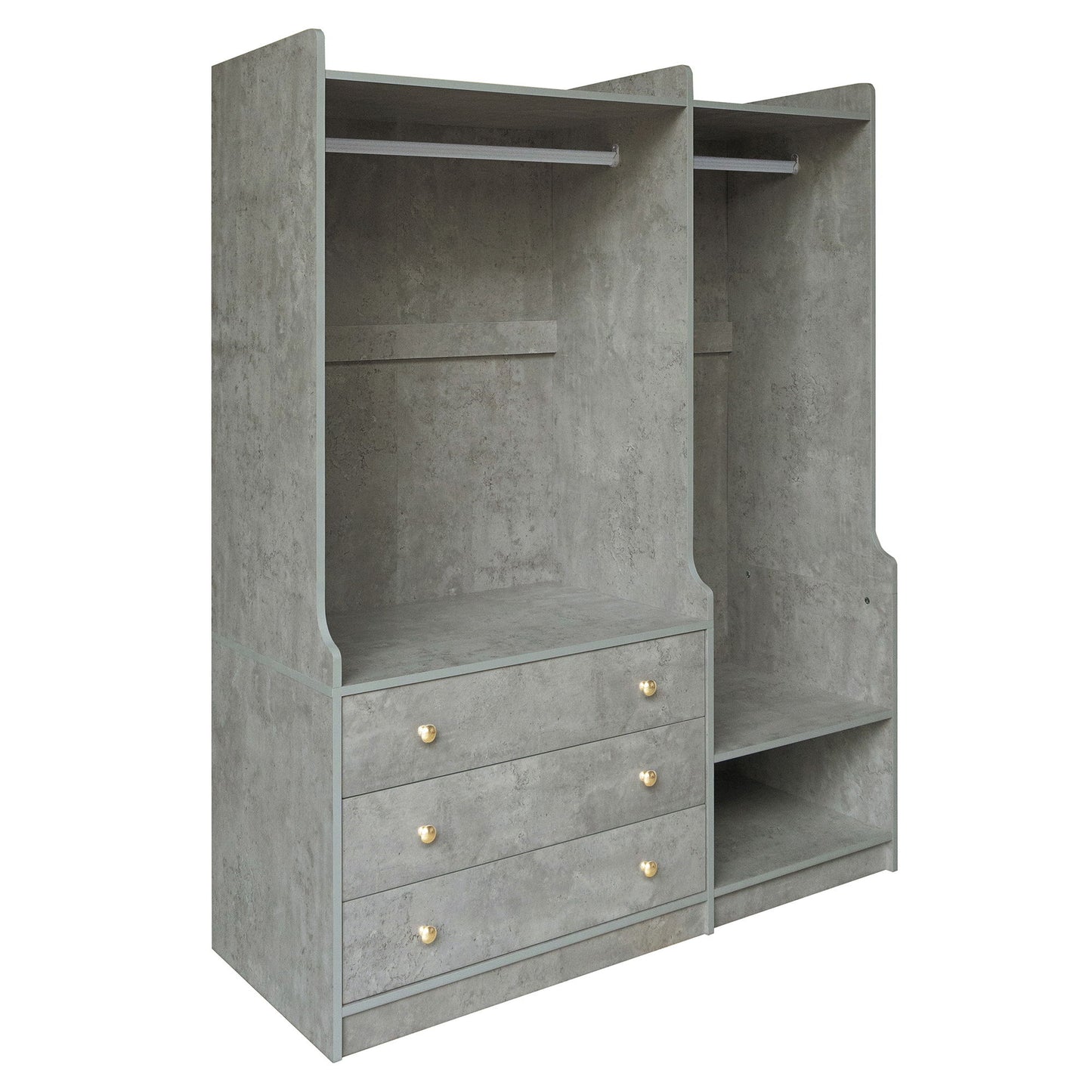 Open Wardrobe Storage For Bedroom - Gray