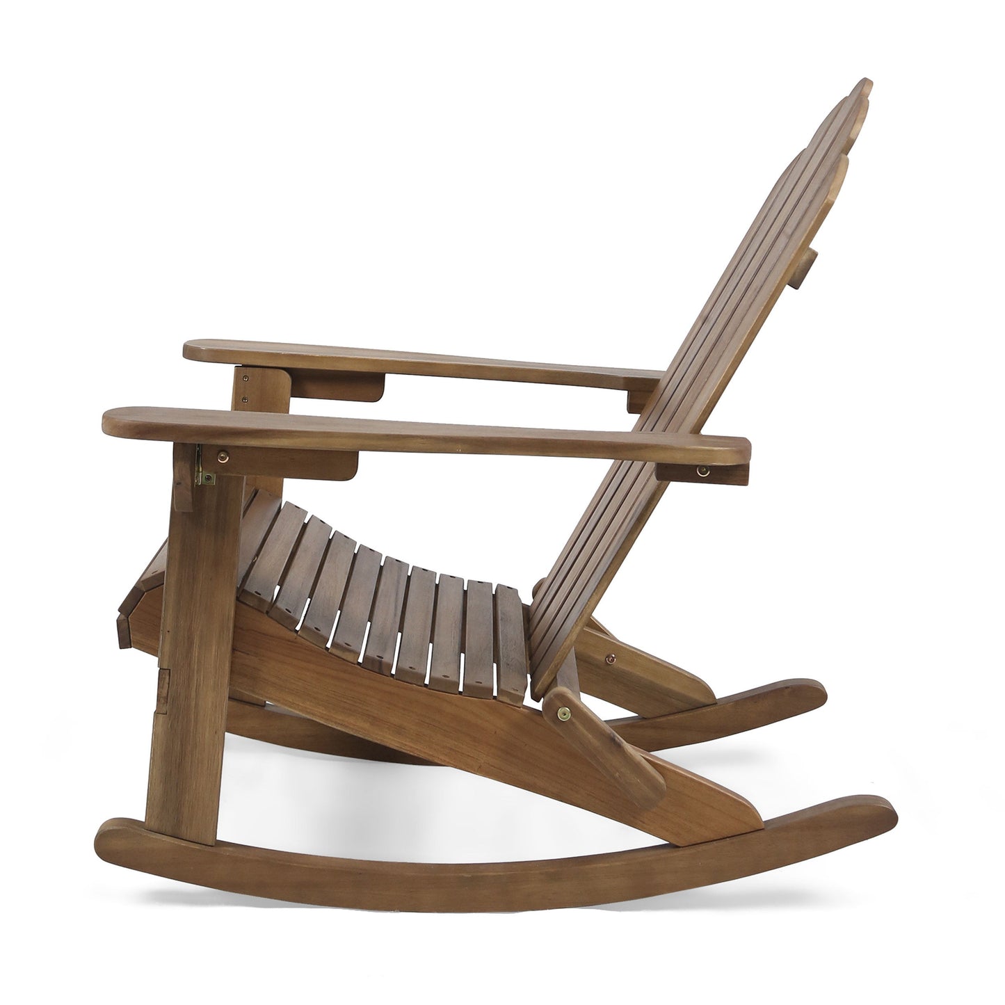 Echoes - Outdoor Acacia Wood Adirondack Rocking Chair - Dark Brown