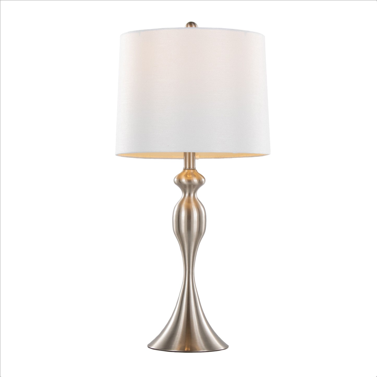 Ashland - Contemporary Table Lamp (Set of 2) - White / Nickel