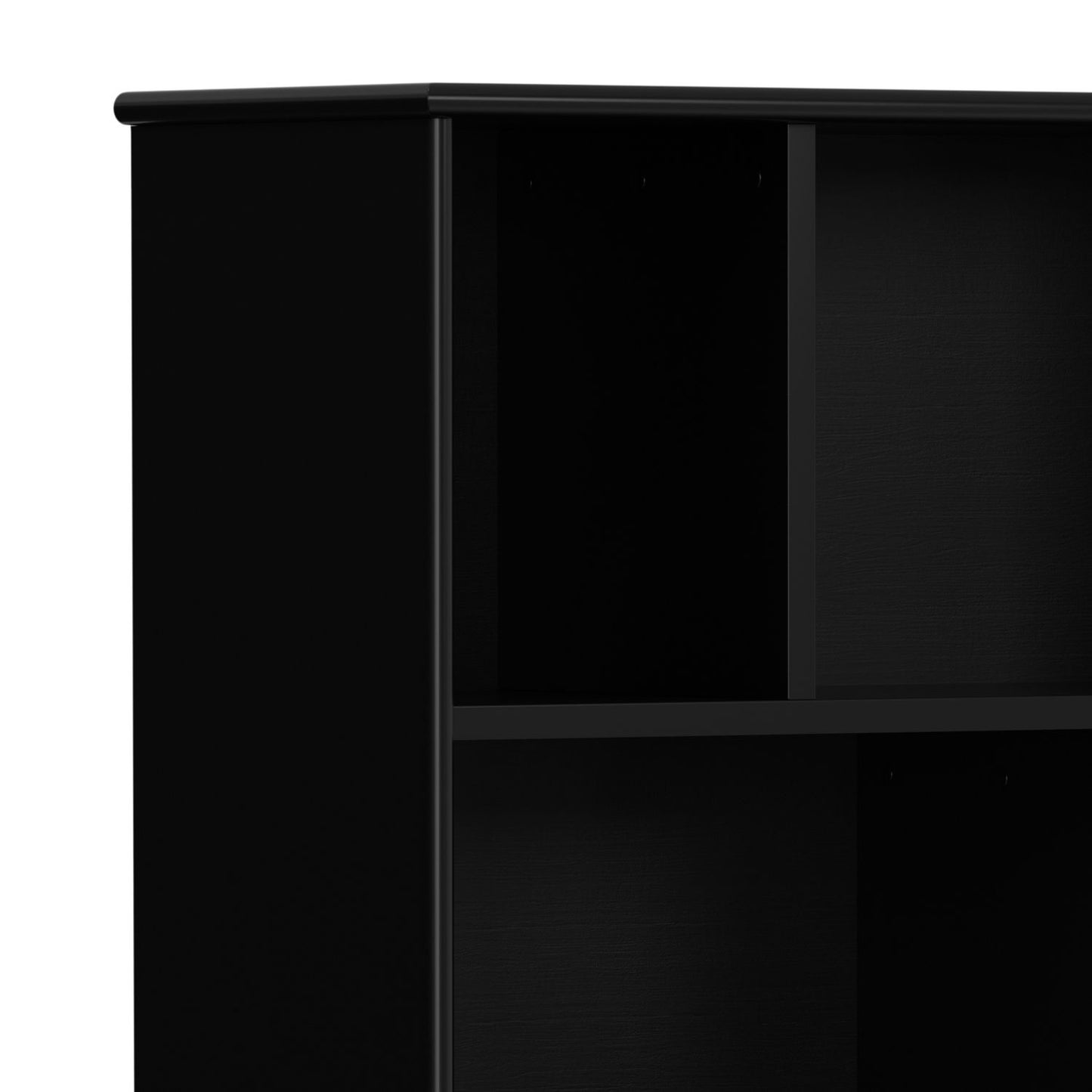 Draper - Mid Century Wide Bookcase And Storage Unit - Black