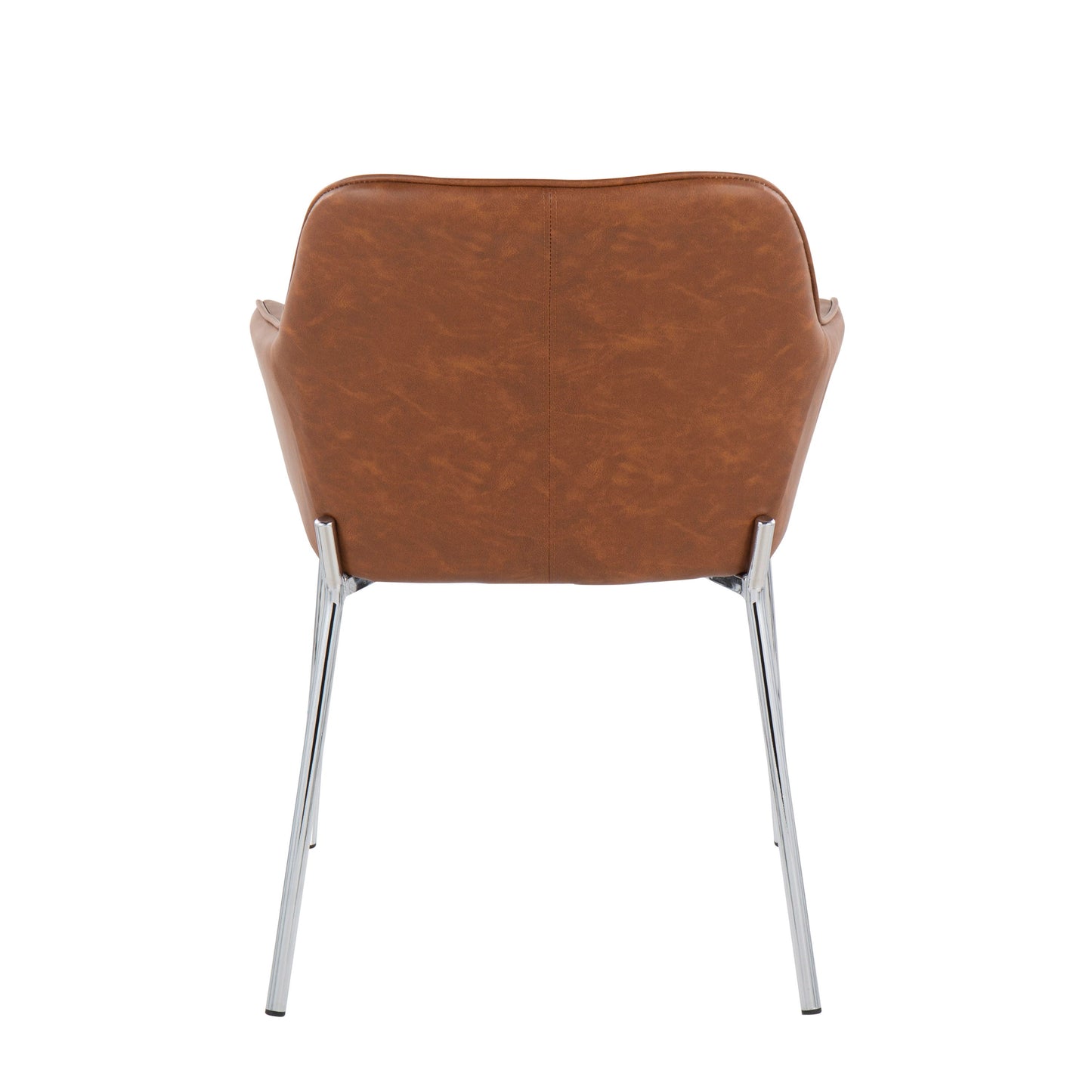 Daniella - Contemporary Dining Chair (Set of 2) - Chrome / Camel