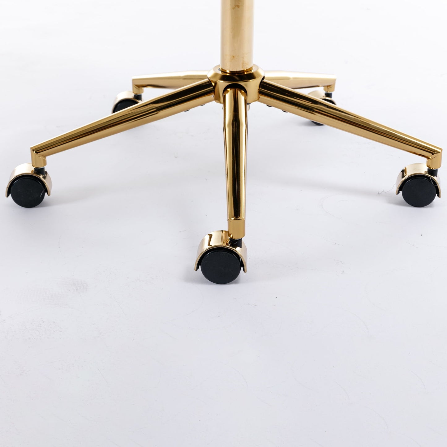 Office Chair, Artificial Rabbit Hair Home Office Chair With Golden Metal Base, Adjustable Desk Chair Swivel Office Chair, Vanity Chair - Violet