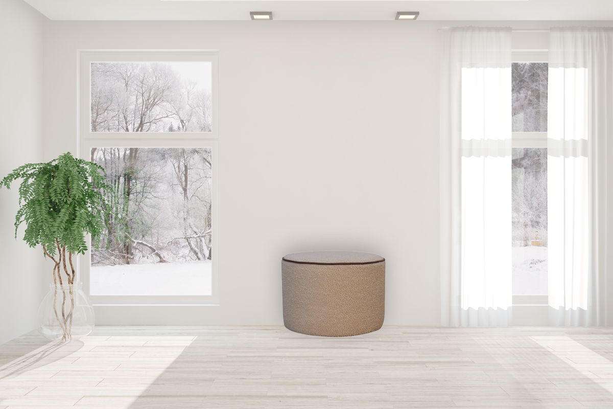 Serenity - Large Round Footstool - Chestnut
