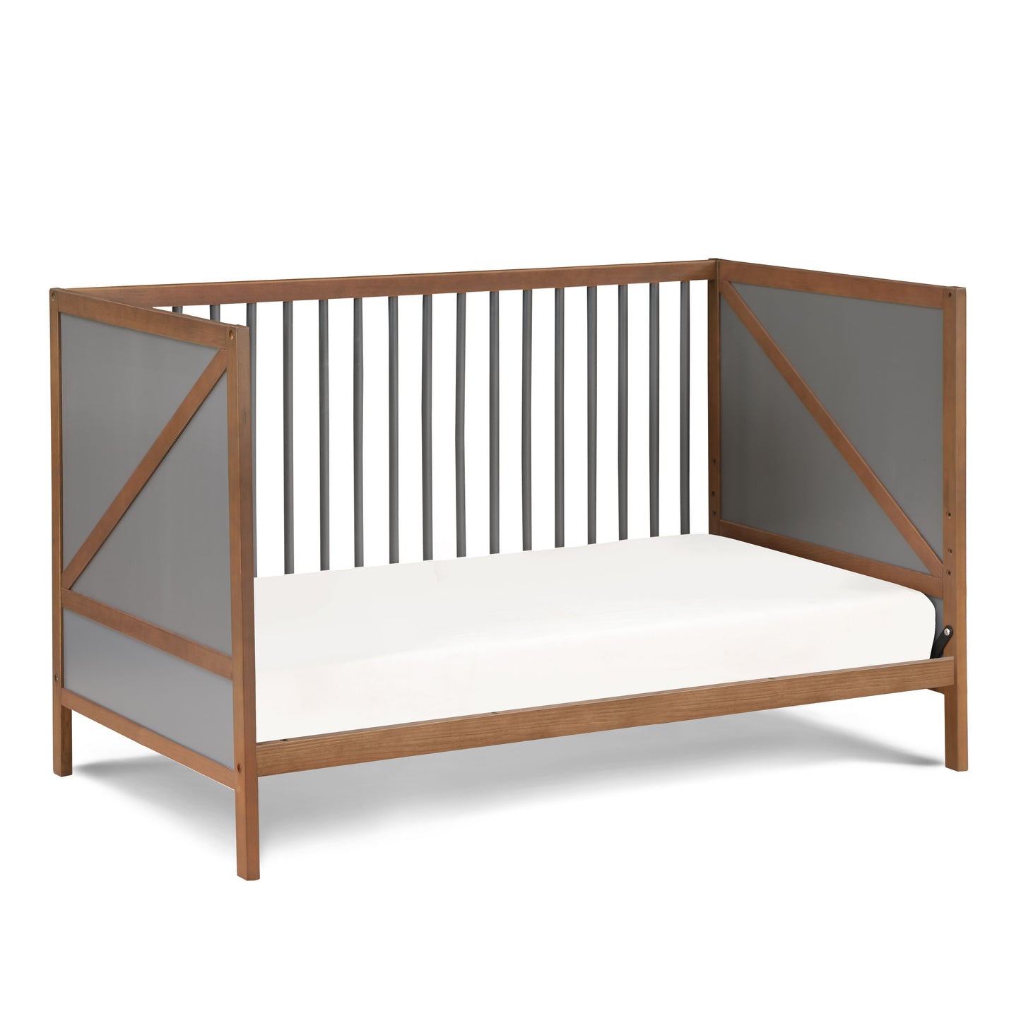 Pixie Zen - 3 In 1 Crib - Walnut, Charcoal