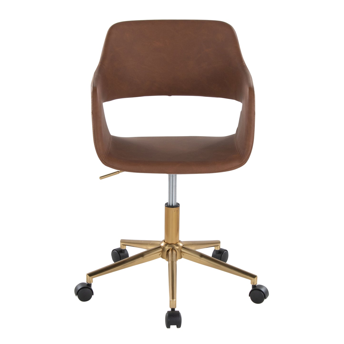 Margarite - Contemporary Task Chair - Gold / Brown