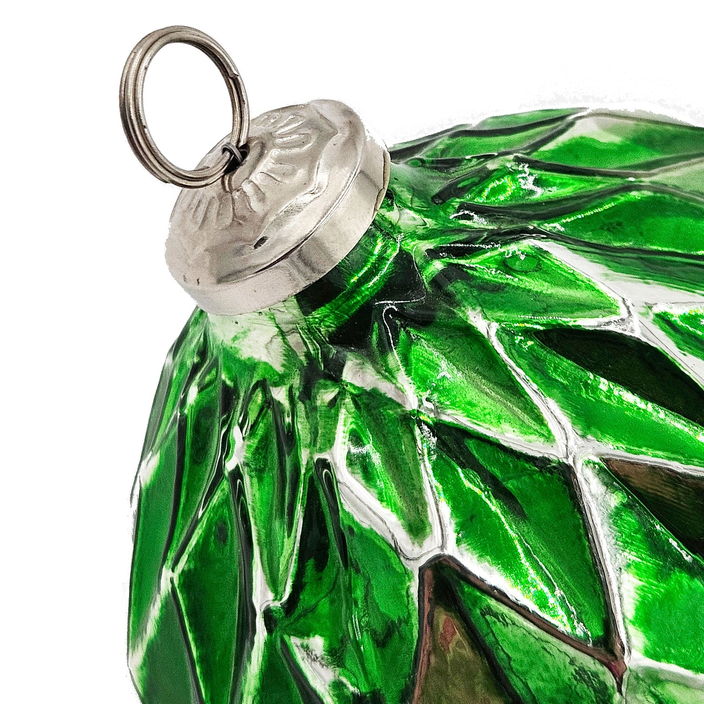 Christmas Ball Ornaments, Glass Decorative Hanging Ball Christmas Tree Ornaments For Holiday Decorations (Set of 4) - Green