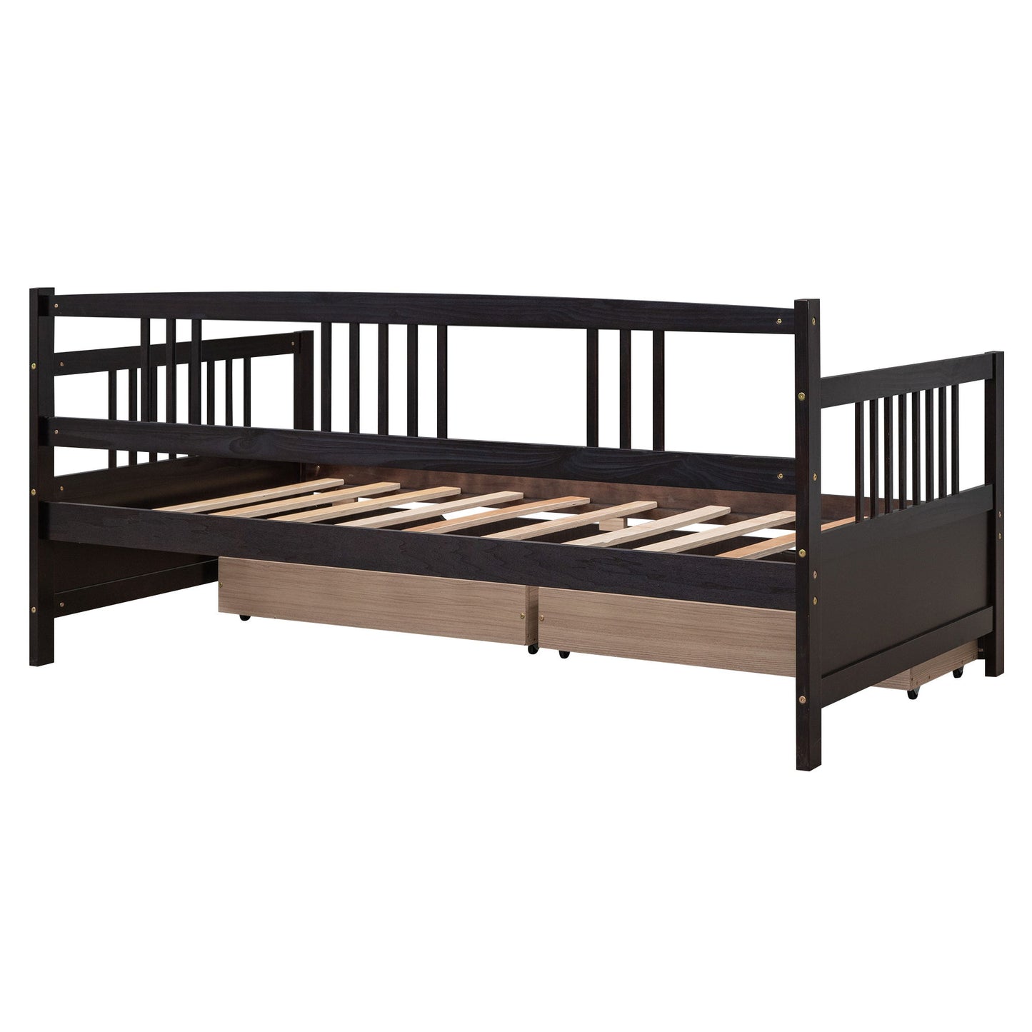 Twin Size DayBed With 2 Drawers - Espresso