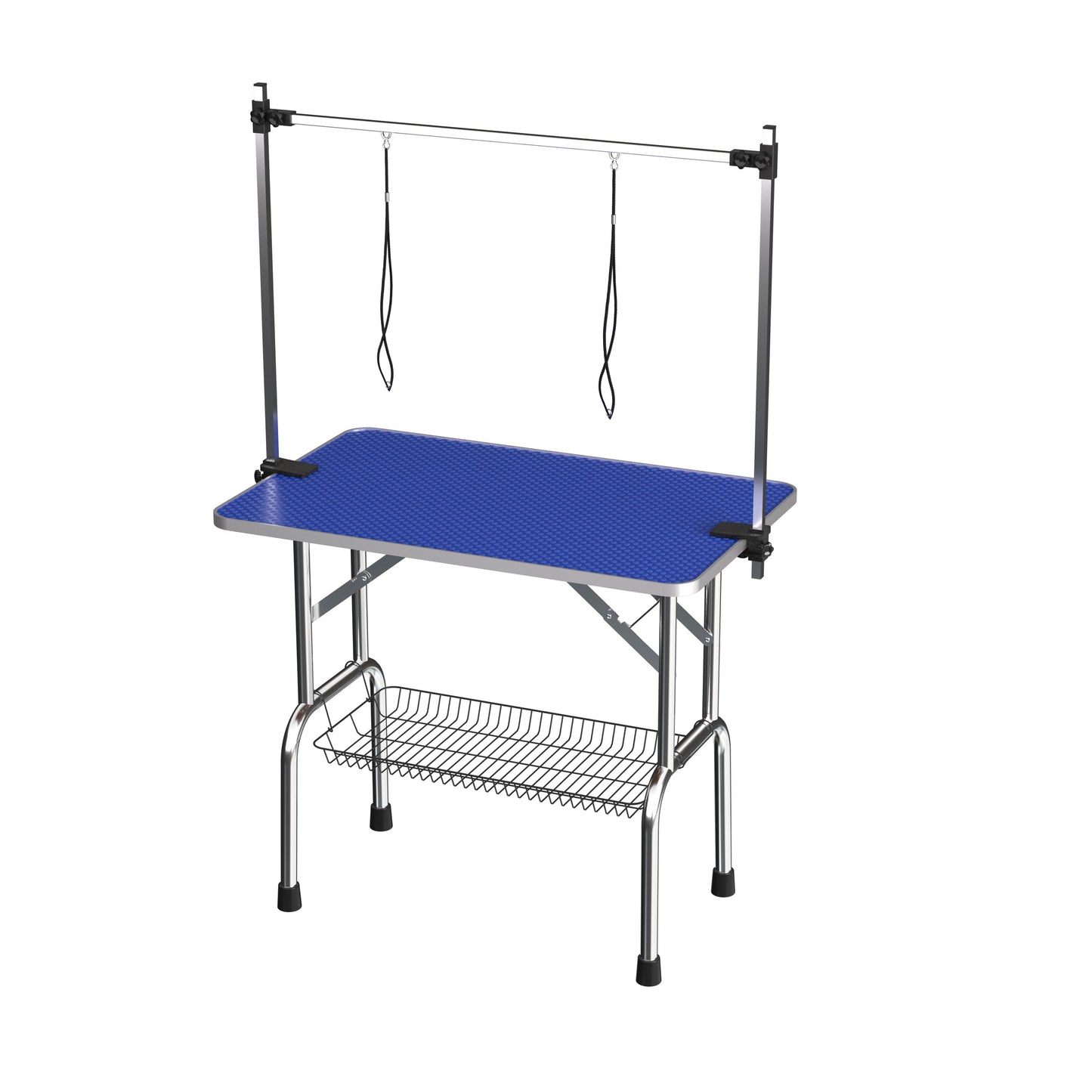 Folding Dog Pet Grooming Table Heavy Duty Stainless Steel Pet Dog Cat Grooming Table - Blue