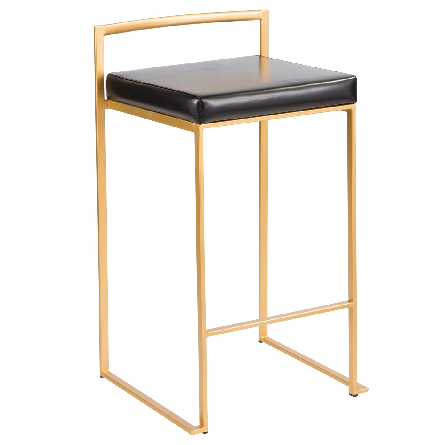 Fuji - Contemporary Counter Stool (Set of 3) - Black / Gold