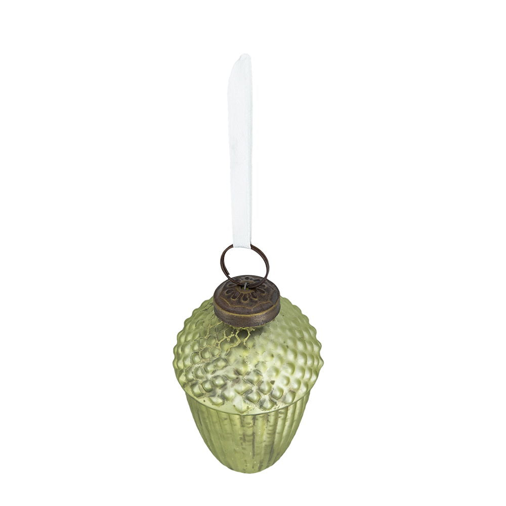Tear Drop Ornament, Glass Decorative Hanging Christmas Tree Ornaments For Holiday Party Decorations (Set of 12) - Green