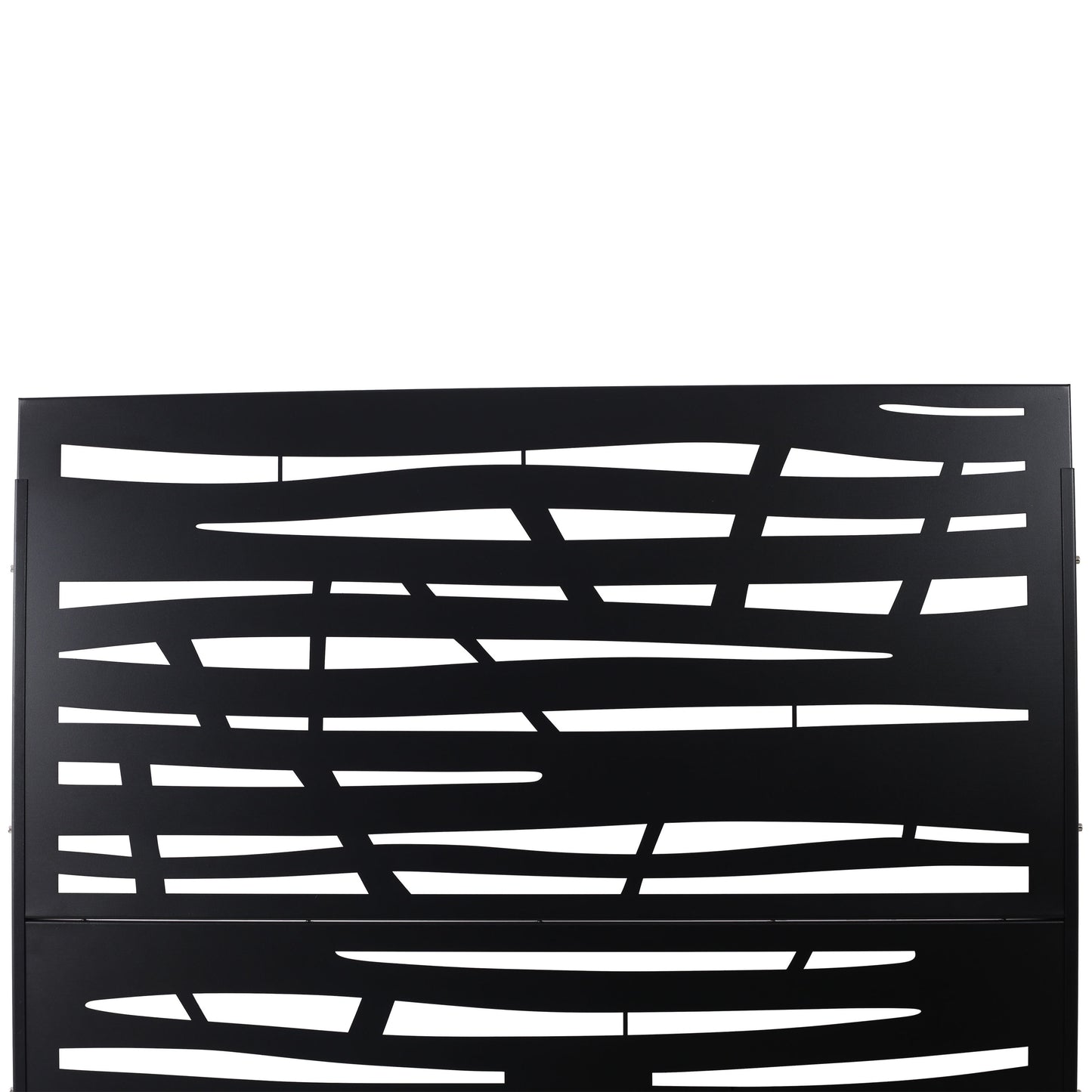 Outdoor & Indoor Privacy Screen Metal Privacy Screen, Steel Decorative Panels - Black