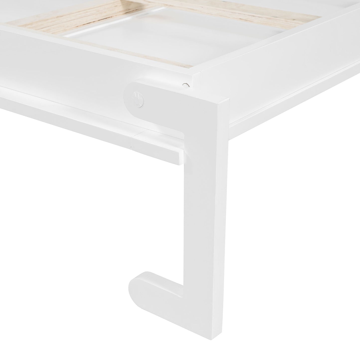 Queen Size Murphy Wall Bed Modern Design With LED Lights - White