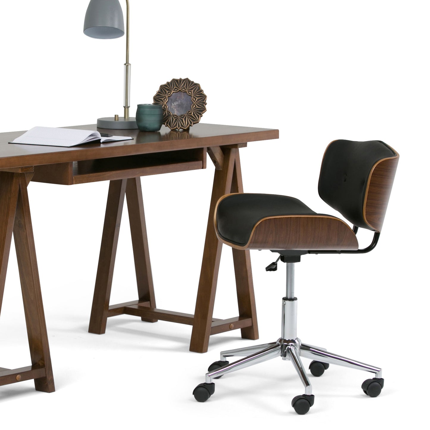 Dax - Bentwood Office Chair - Black / Natural
