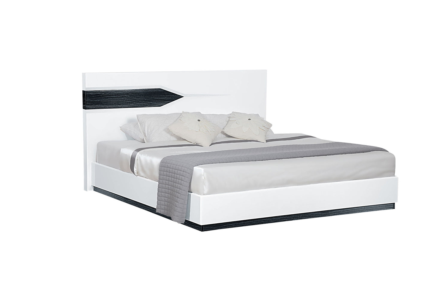 Vios - Queen Zebra Bed - White