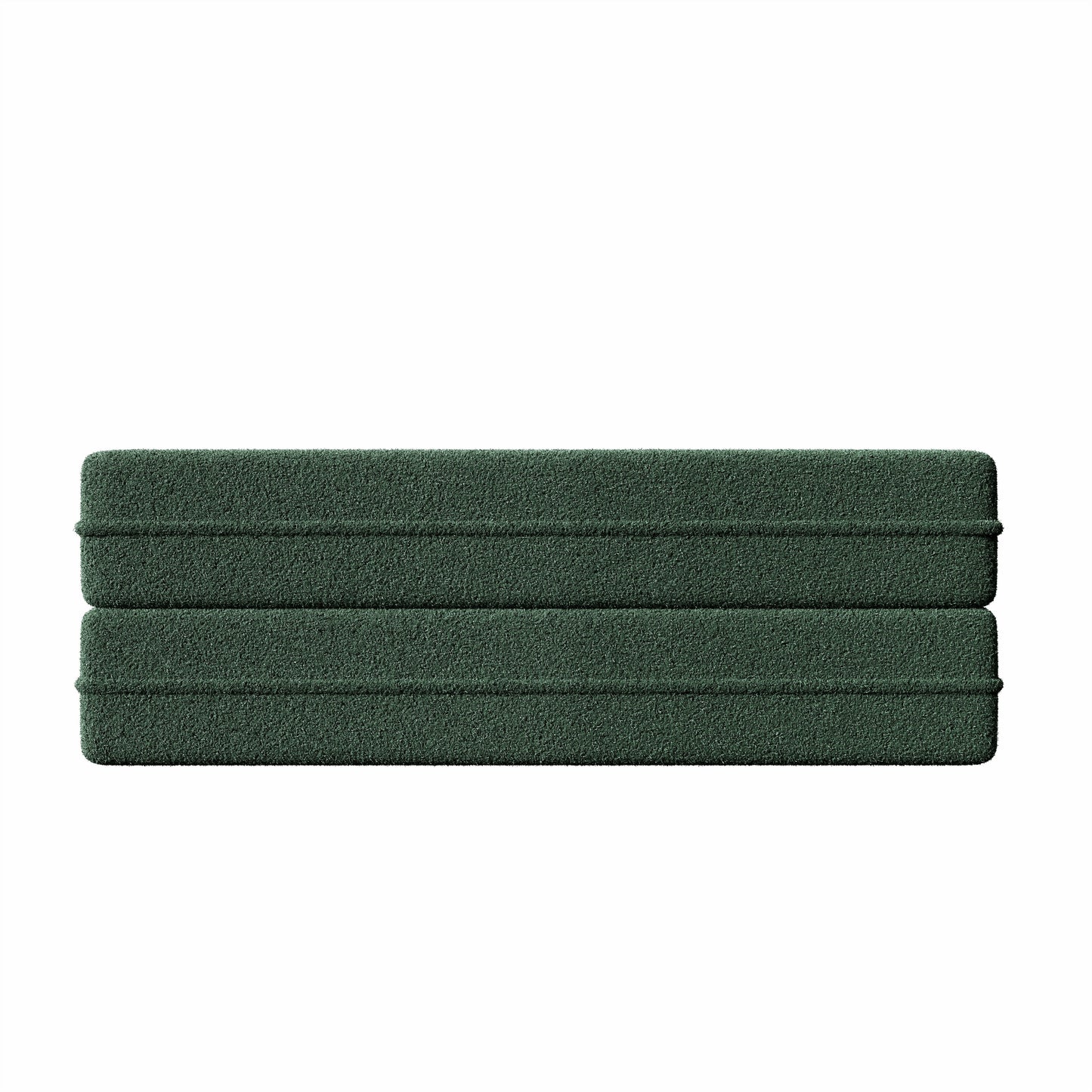 Modern Floor Sofa With 2 Pillows, Convertible Teddy Fabric Foam Filled Sleeper Sofa Bed, Full Size Folding Mattress For Living Room Guest Bed, Playroom, No Assembly Required - Green