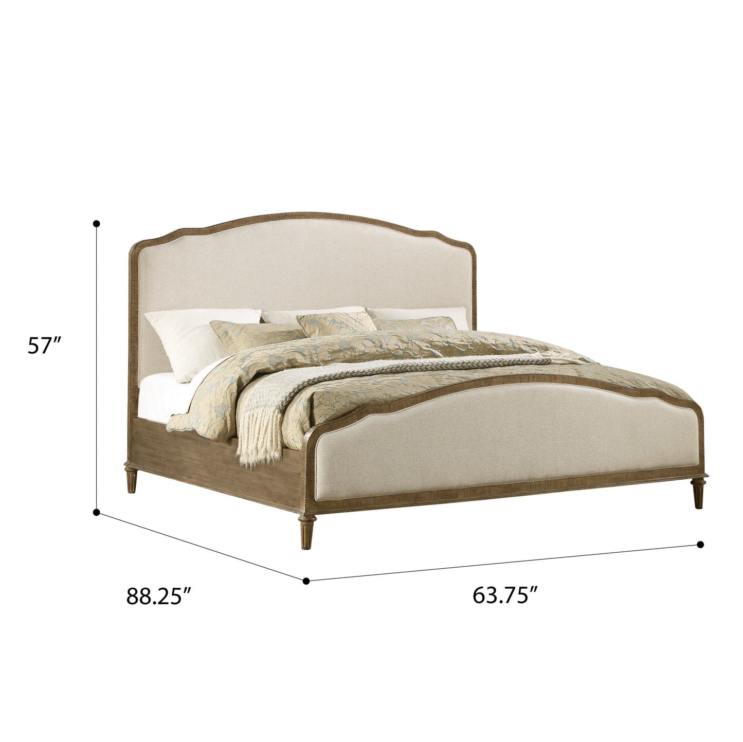 Ludin - Queen Upholstered Bed - Brown