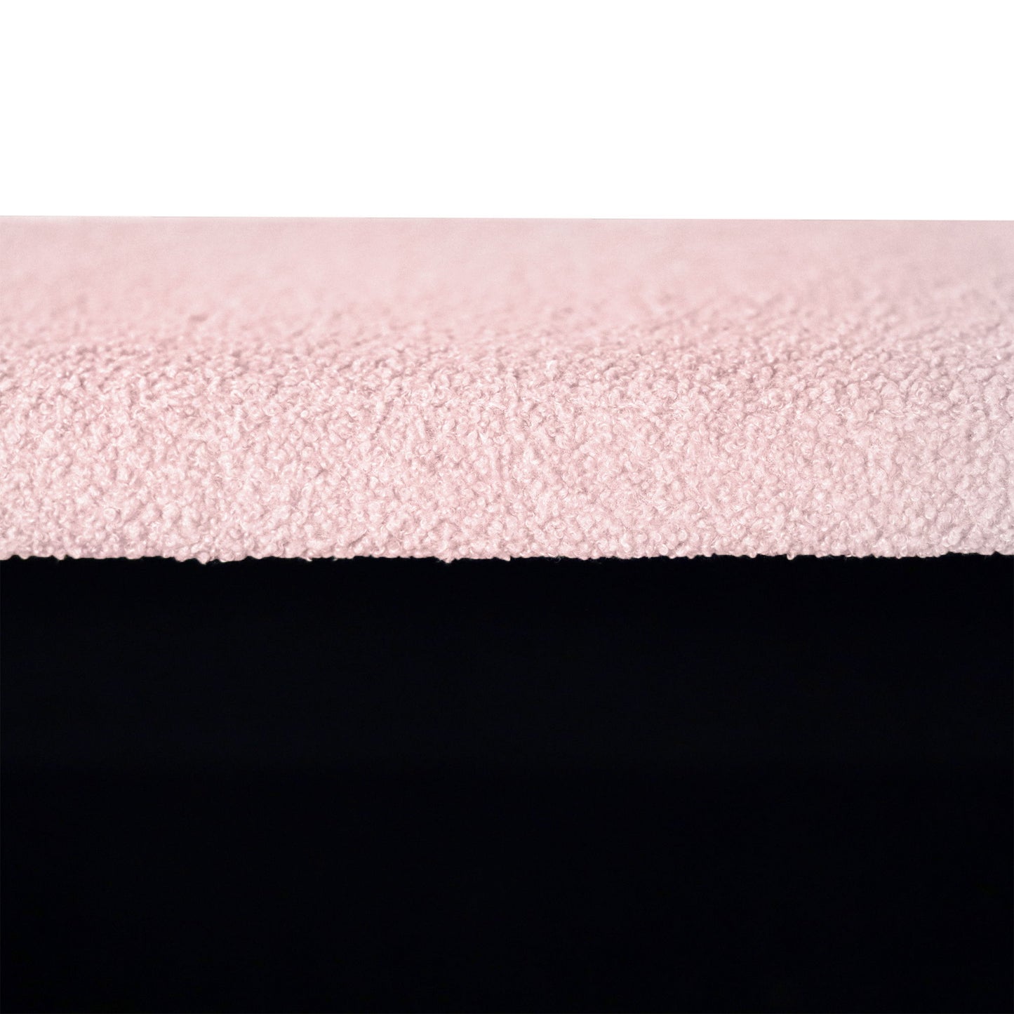 Storage Ottoman Bench For End Of Bed Gold Legs, Modern Gray Faux Fur Entryway Bench Upholstered Padded With Storage For Living Room Bedroom - Pink